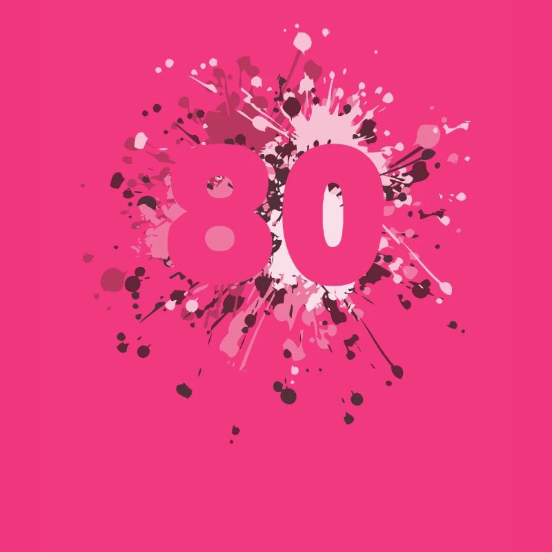 Nombre 80e éclaboussure de couleur