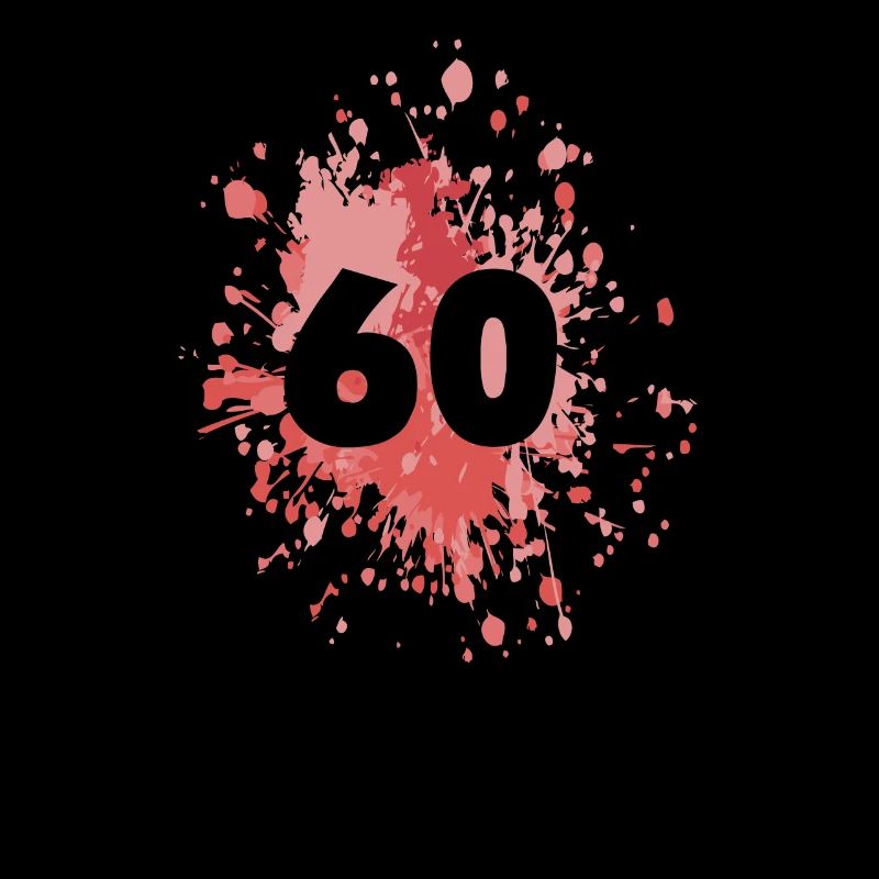 Numéro 60e couleur Splash