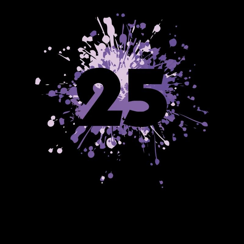 Number 25th Color Splash