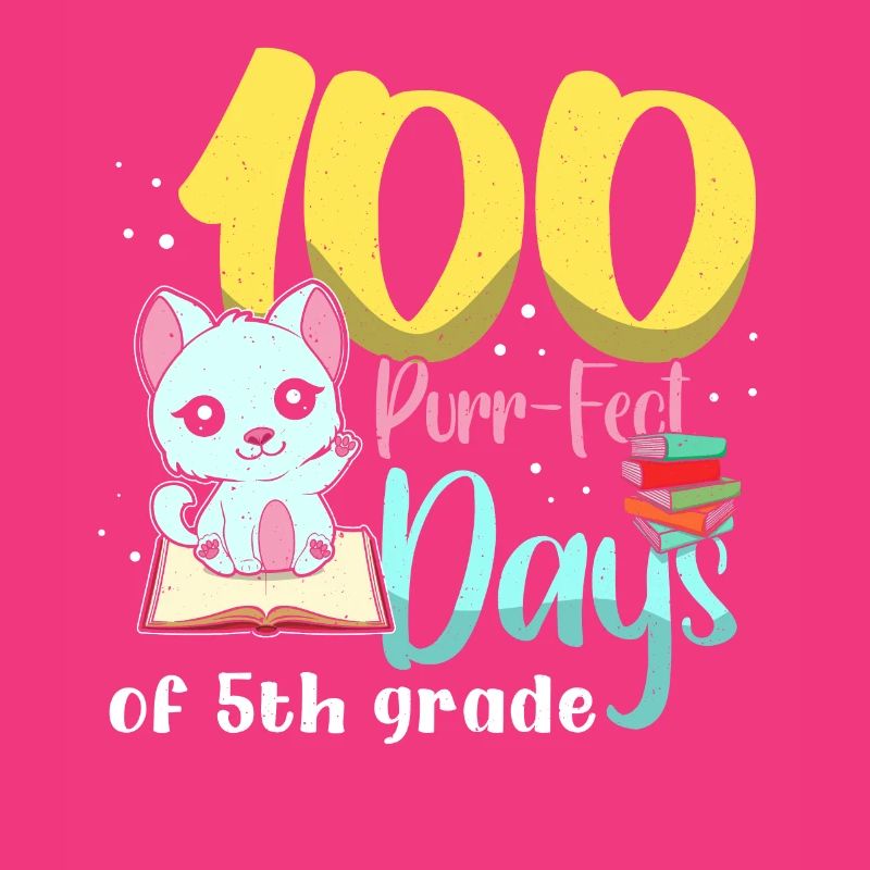 Élève de 5e année Cat 100e jour 100 jours d’école