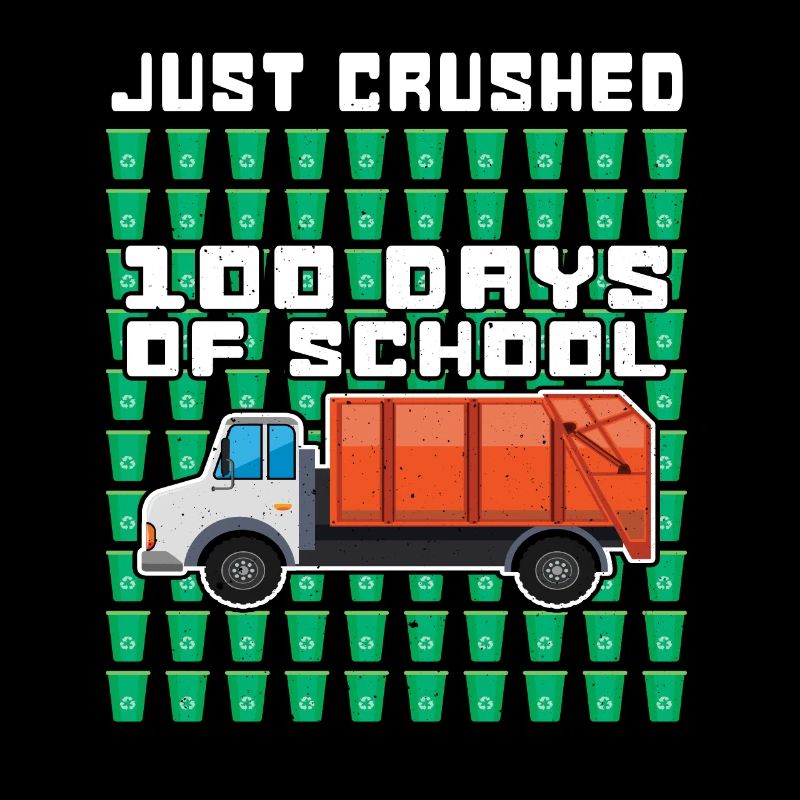 Müllwagen Ich zerquetsche 100. Tag 100 Tage Schule