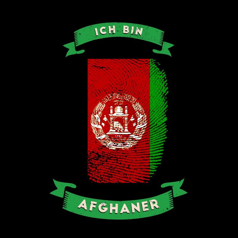 Empreinte digitale Je suis le drapeau afghan