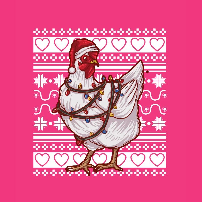Pull de Noël moche Tshirt Poulet de Noël