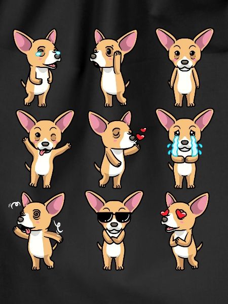 Chiweenie Dog Emoticon