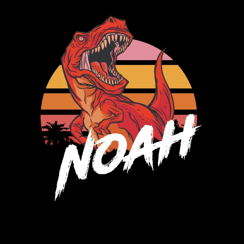 NOAH - Beau prénom de garçon avec T-REX Dino