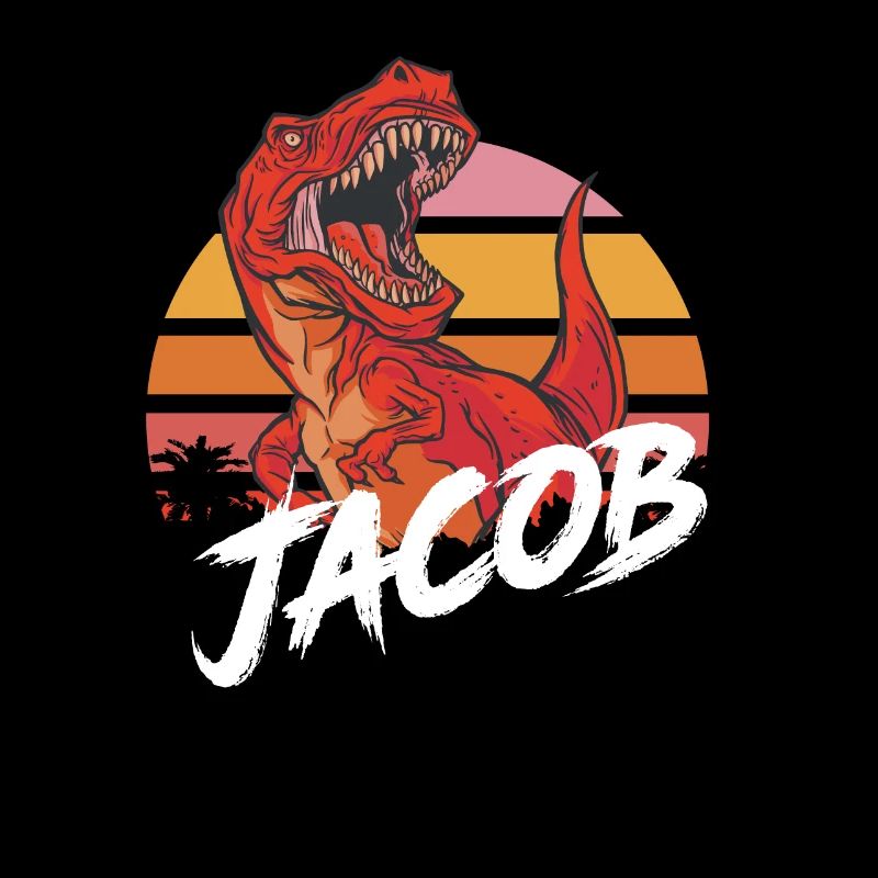 JACOB - Schöner Jungen Name mit T-REX Dino