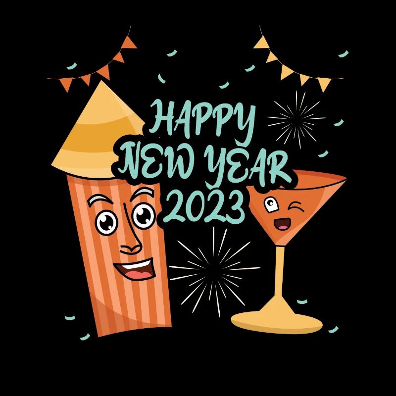 Wine Crackers 2023 New Year Hello 2023 New Year