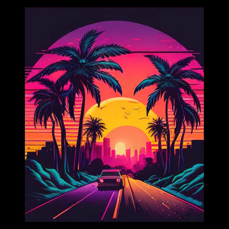 Retrowave Synthwave 80s Design