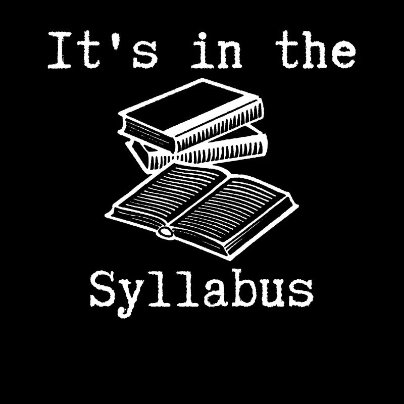 Humorous Syllabus Funny Saying Reader Subjects