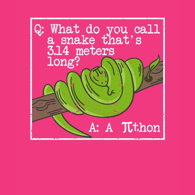 Python Schlange Pithon Pi Tag Symbol lustig Mathe