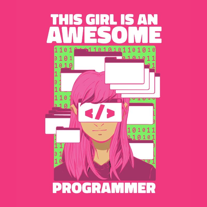 Développeur Coder Programmeur Girl
