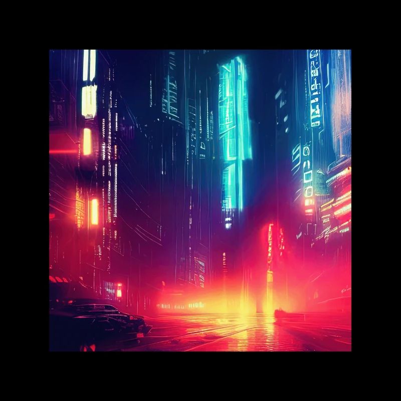 Retrowave Synthwave 80s Future city Design