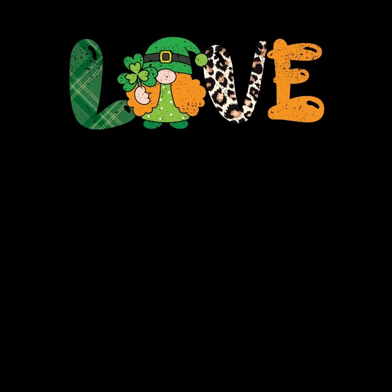 St Patrick's Day Lucky Dwarf Love Leopard Plaid