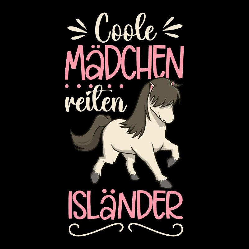 Coole Mädchen reiten Isländer