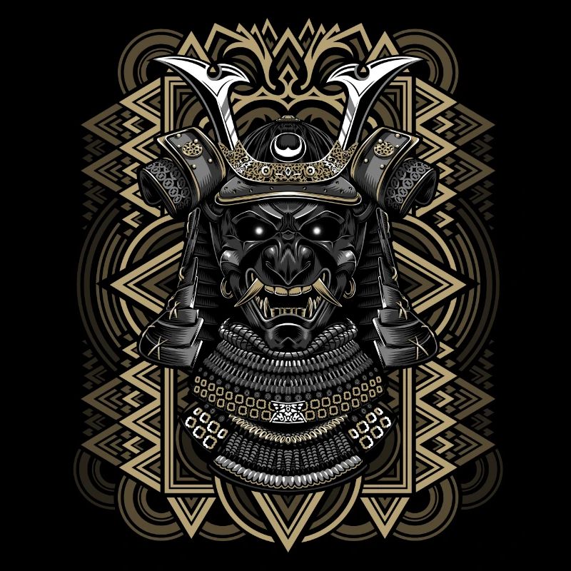 Golden samurai mask
