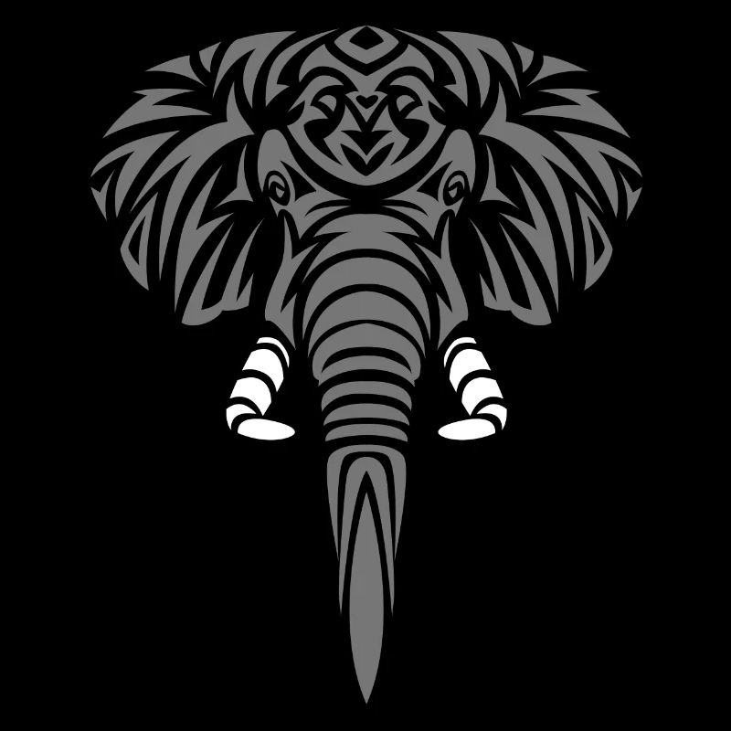 Elephant Frontal Tattoo