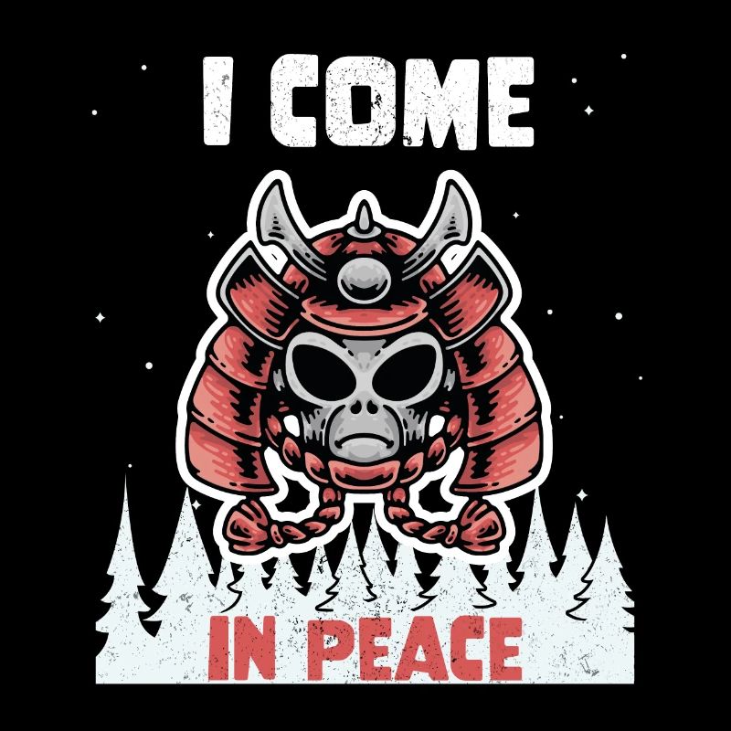 Alien Galaxy Science Space Lover I Come In Peace