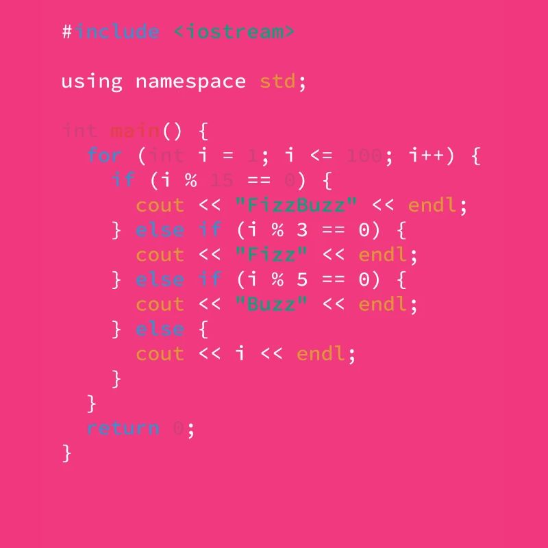 FizzBuzz Algorithmus c Programmiersprache