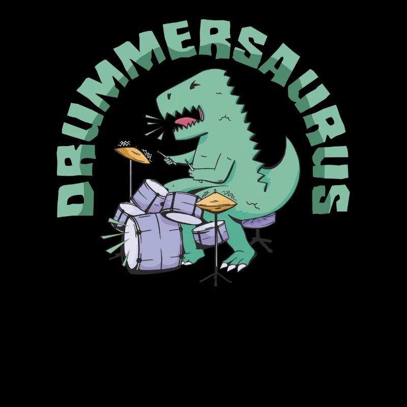 Schlagzeug Schlagzeuger Dino Geschenk