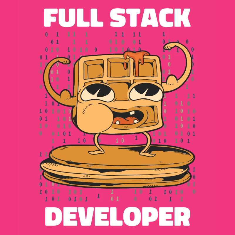 Funny Retro Full Stack Developer Art