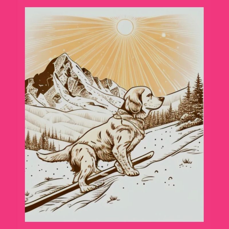 Dog skiing