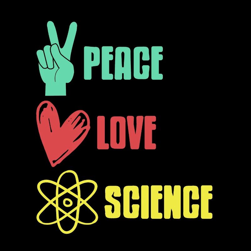 Peace Love Science Retro Science Teacher Designs