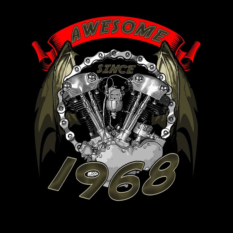 Awesome since 1968, biker's birthday