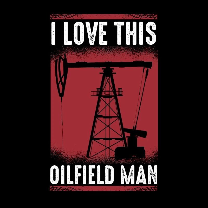 Ölfeld Bohrinsel Mann