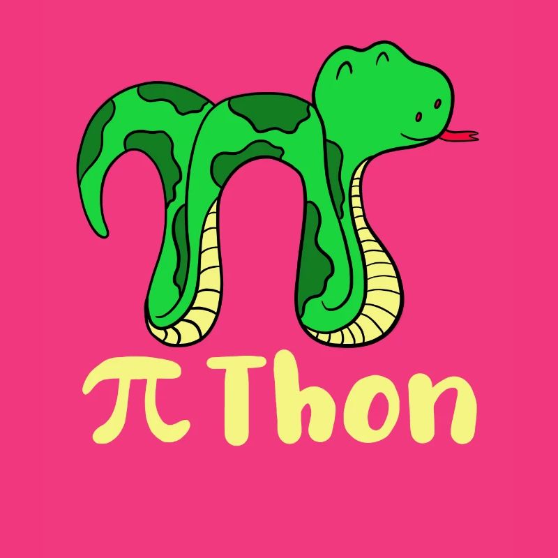 Lustige Schlange Pi Tag Mathe Python Wissenschaft Witz