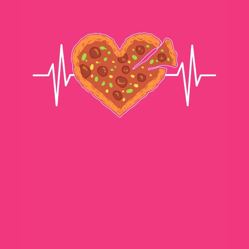 Pizza Heartbeat. ECG pulse pizza maker pizza cuisson