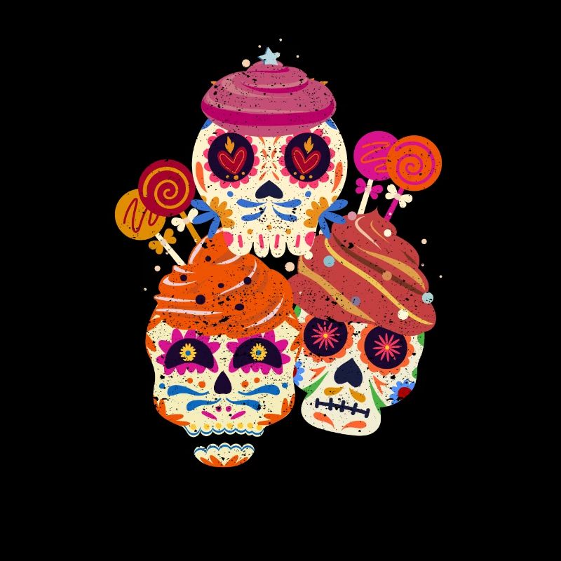 Cute Sugar Skull Cupcakes Funny Cinco De