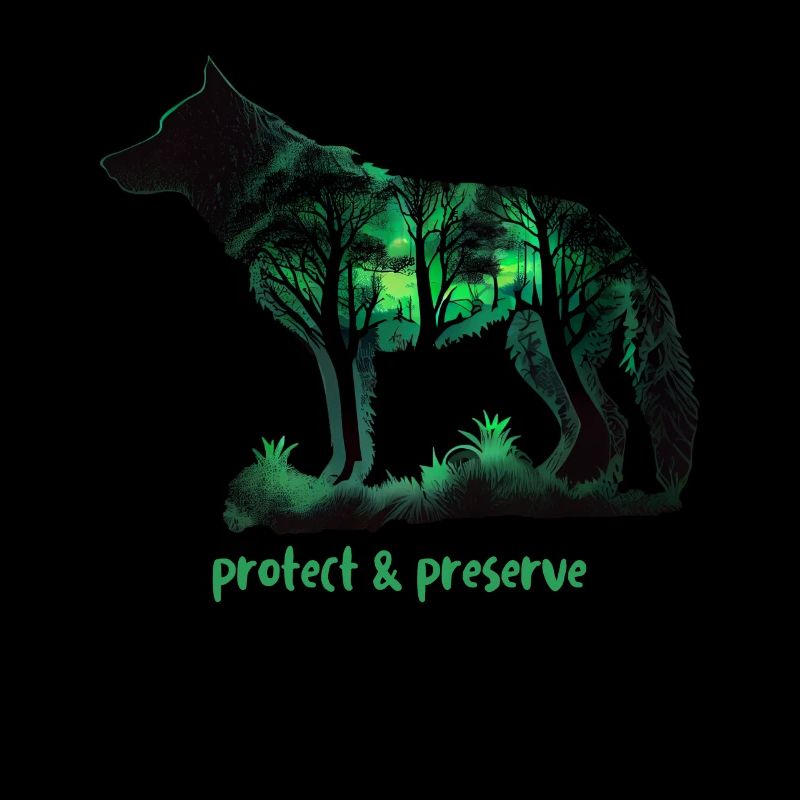 Wölfe Silhouette Naturschutz Tierschutz Wolf