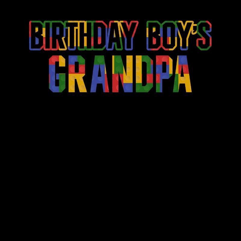 Blocs de construction de grand-père garçon d’anniversaire