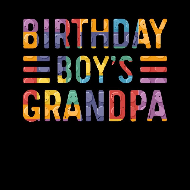 Blocs de construction de grand-père garçon d’anniversaire
