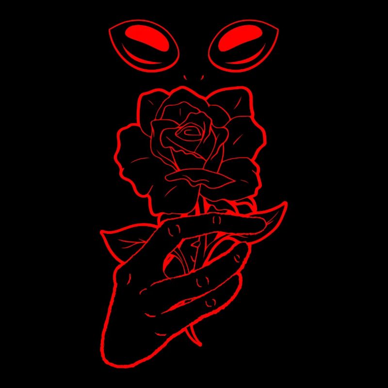 Cryptidcore Aesthetic Rose Alien Cryptid