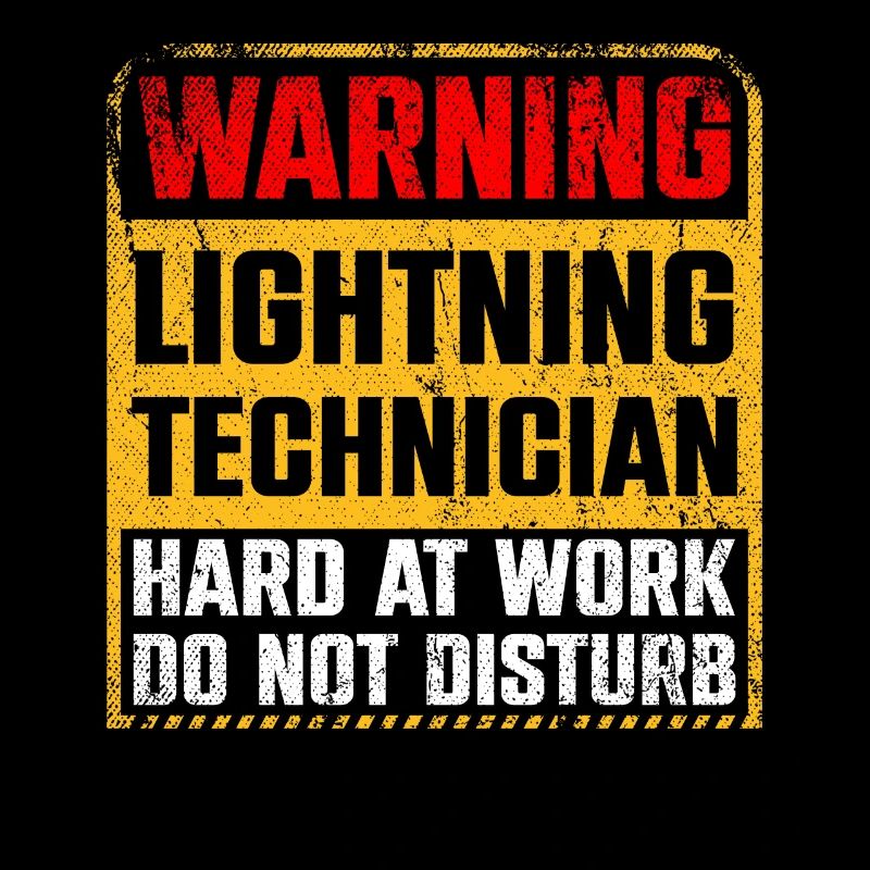 Warning Lightning Technician At Work