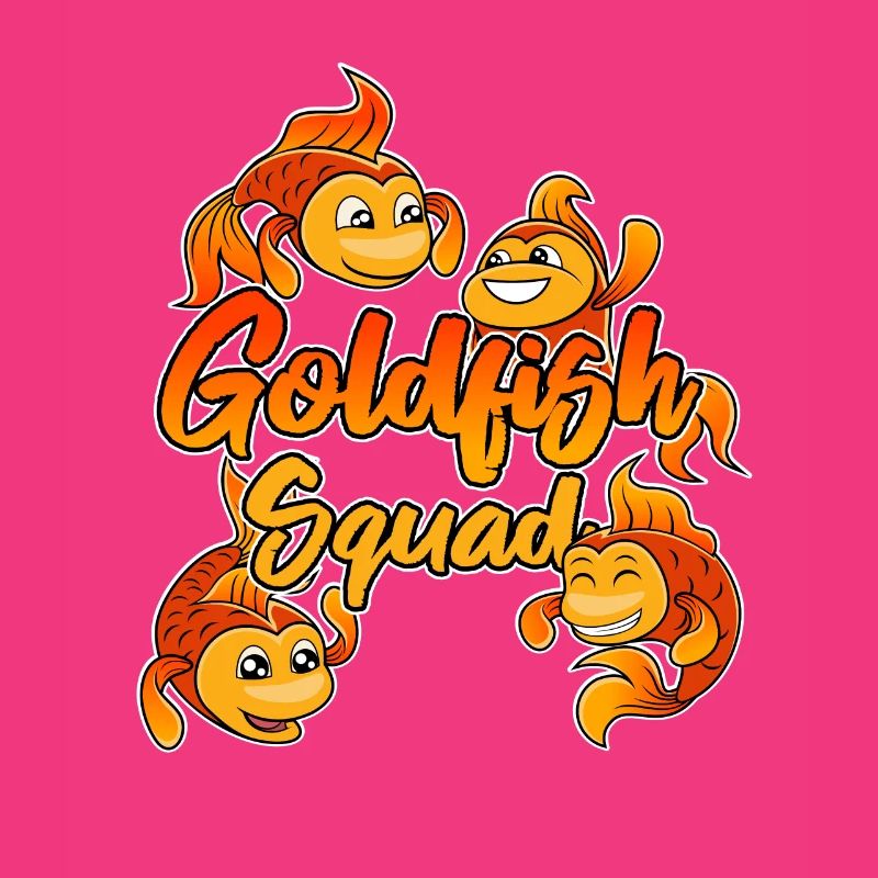 Goldfish Squad Aquaristics Cute Fish