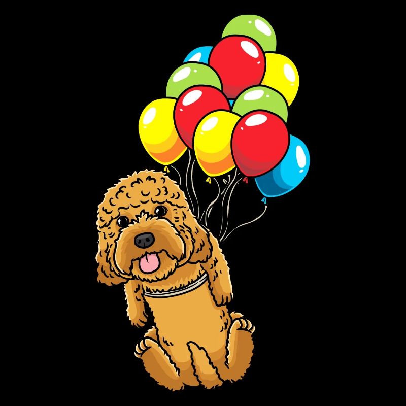 Cockapoo Hund Mit Luftballons