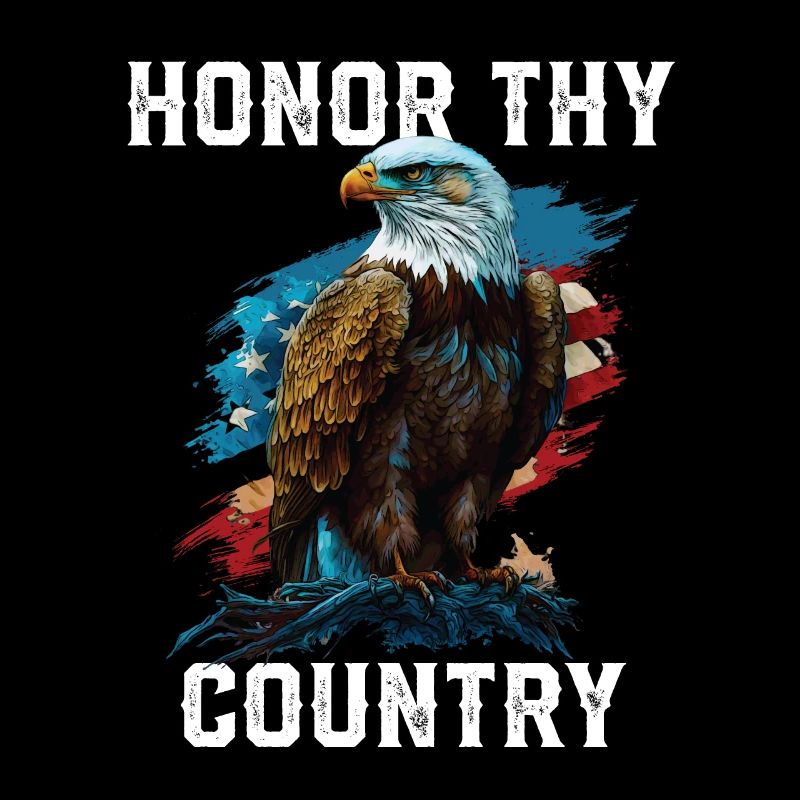 Honor Thy Country American Bald Eagle America USA