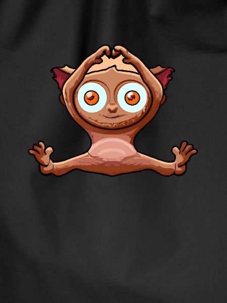 Cute tarsier during yoga