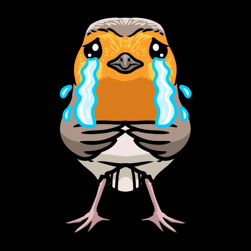 Rotkehlchen Vogel Kawaii Emoticon