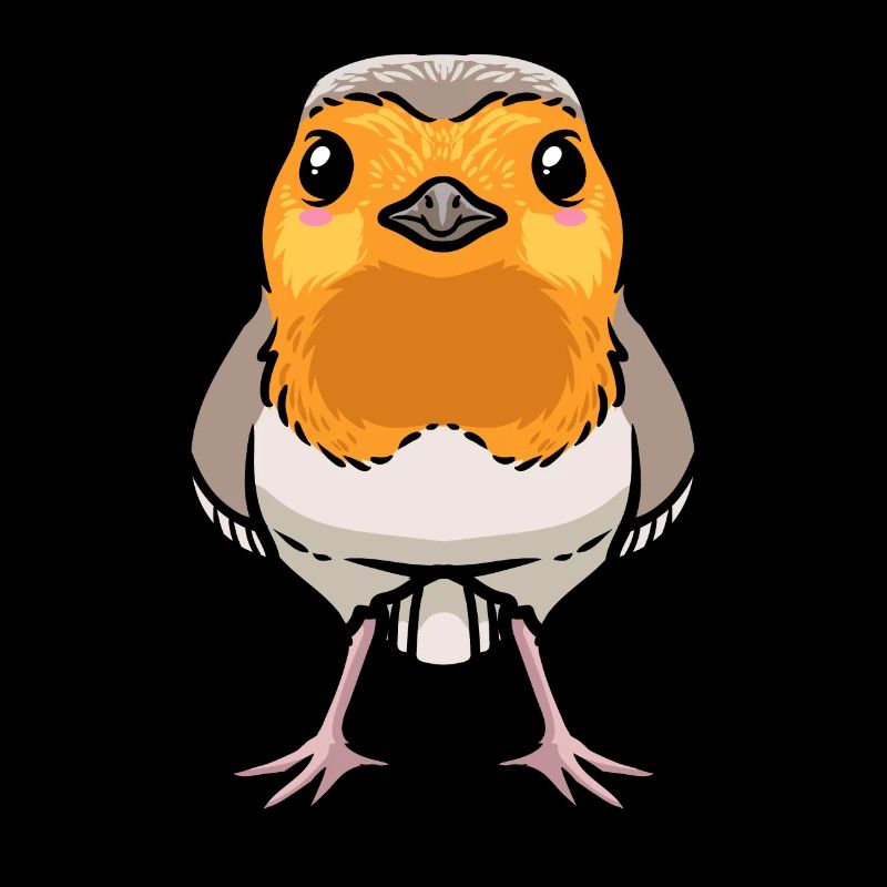 Robin Bird Kawaii Emoticon