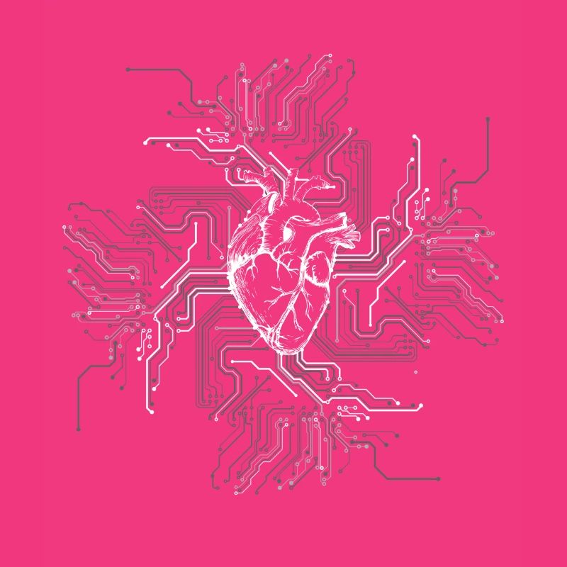 Anatomisches Herz CPU Prozessor PCB Board Computer