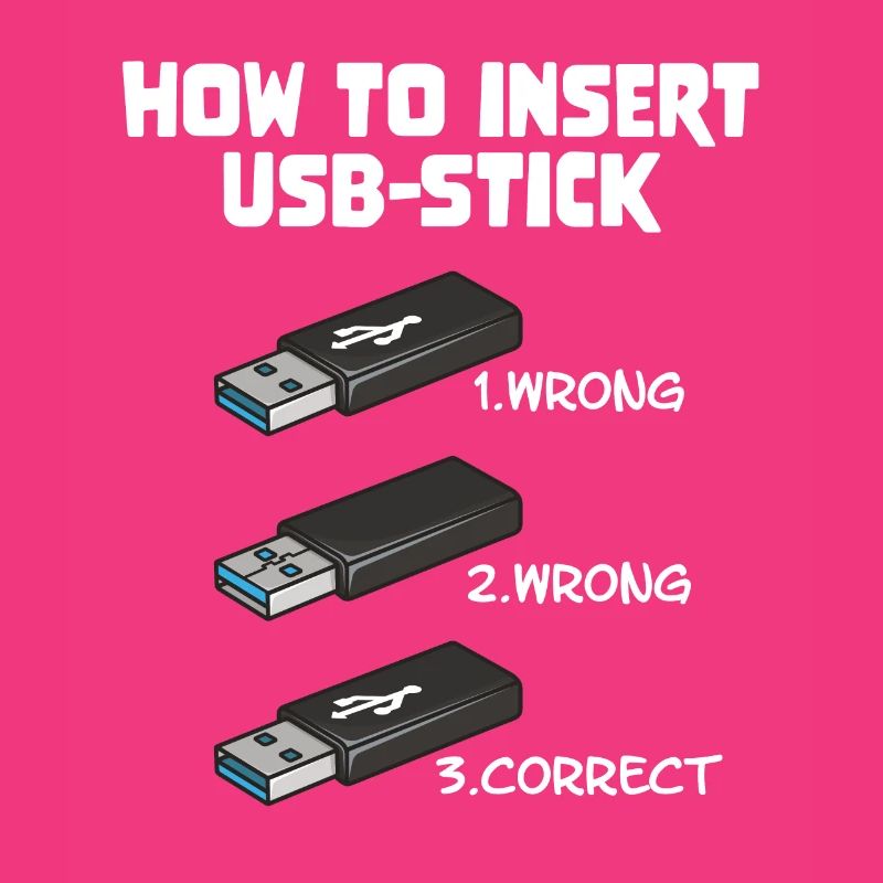 How To Insert USB Stick Funny Programmer Meme