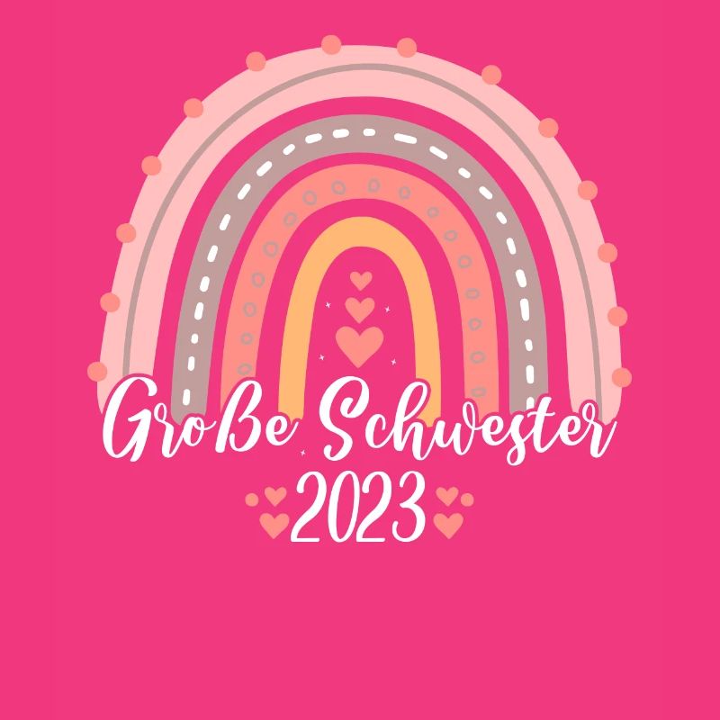 Große Schwester 2023 Boho Regenbogen Mädchen