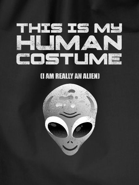 alien in human costume