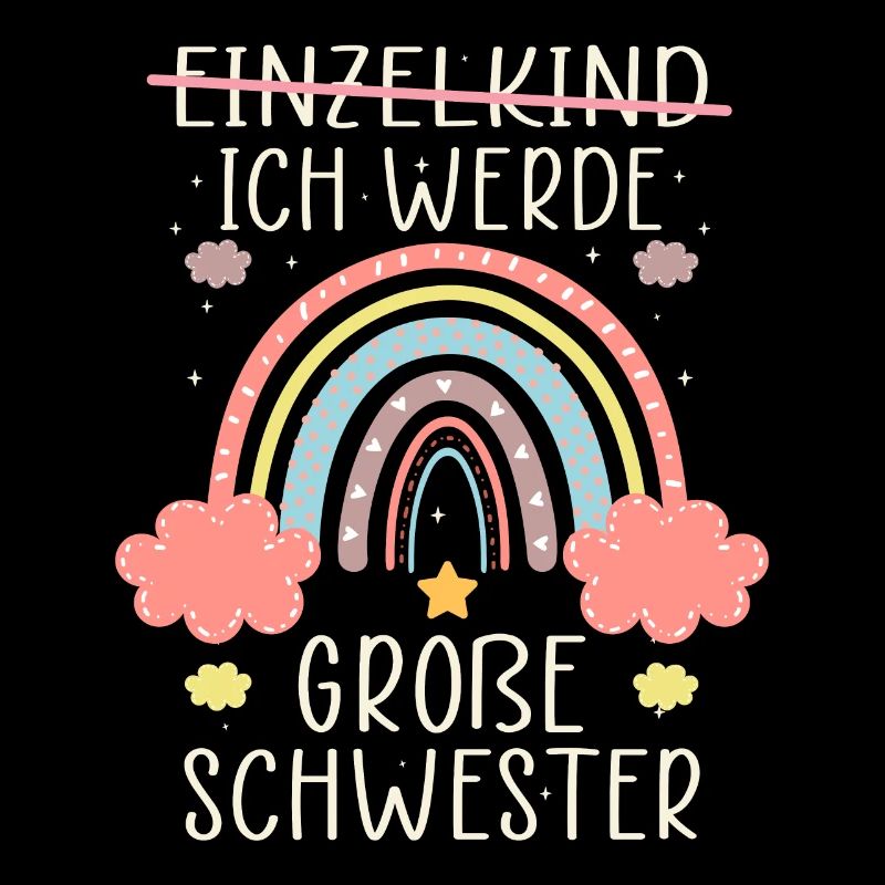 Ich werde Große Schwester Regenbogen Babyfeier
