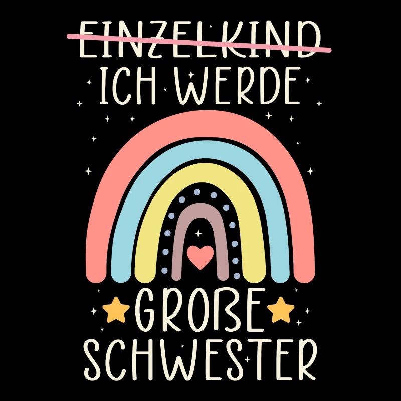 Ich werde Große Schwester Regenbogen Babyfeier