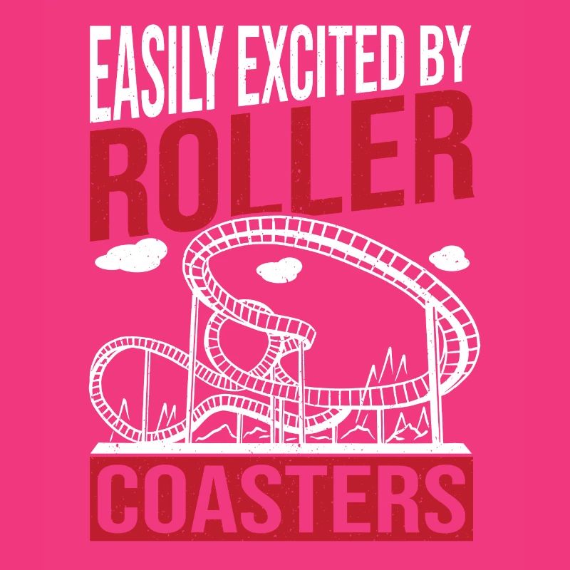 Theme Park Vacation Easily Excited By Roller Coast