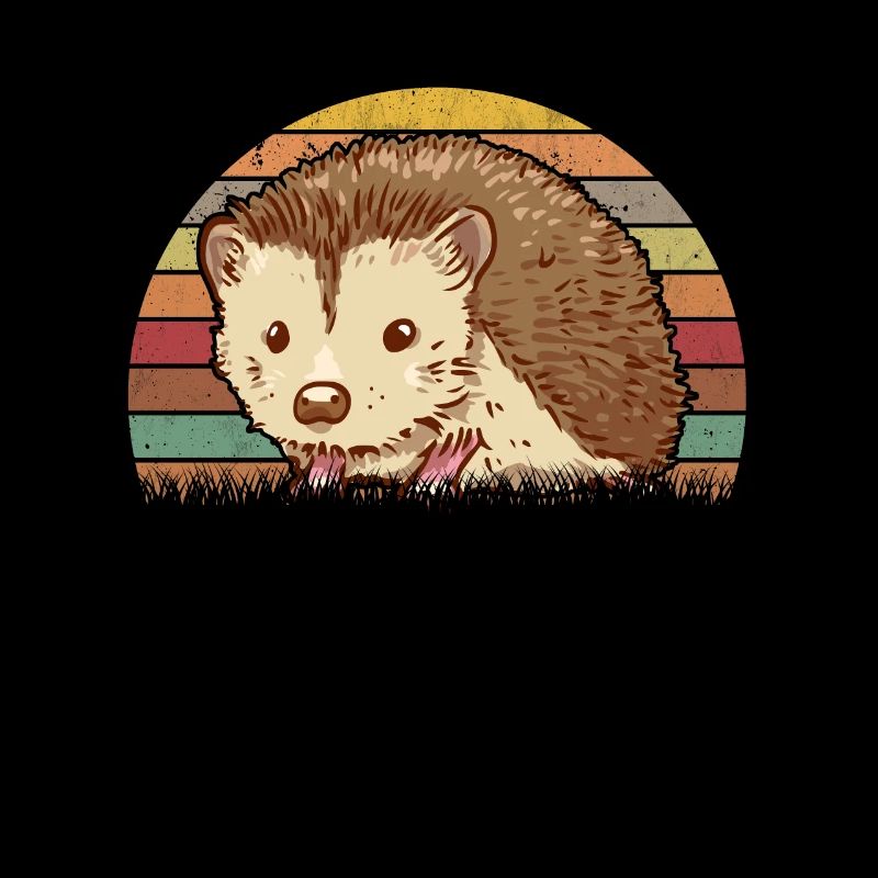 Hedgehog Retro Spiny Vintage